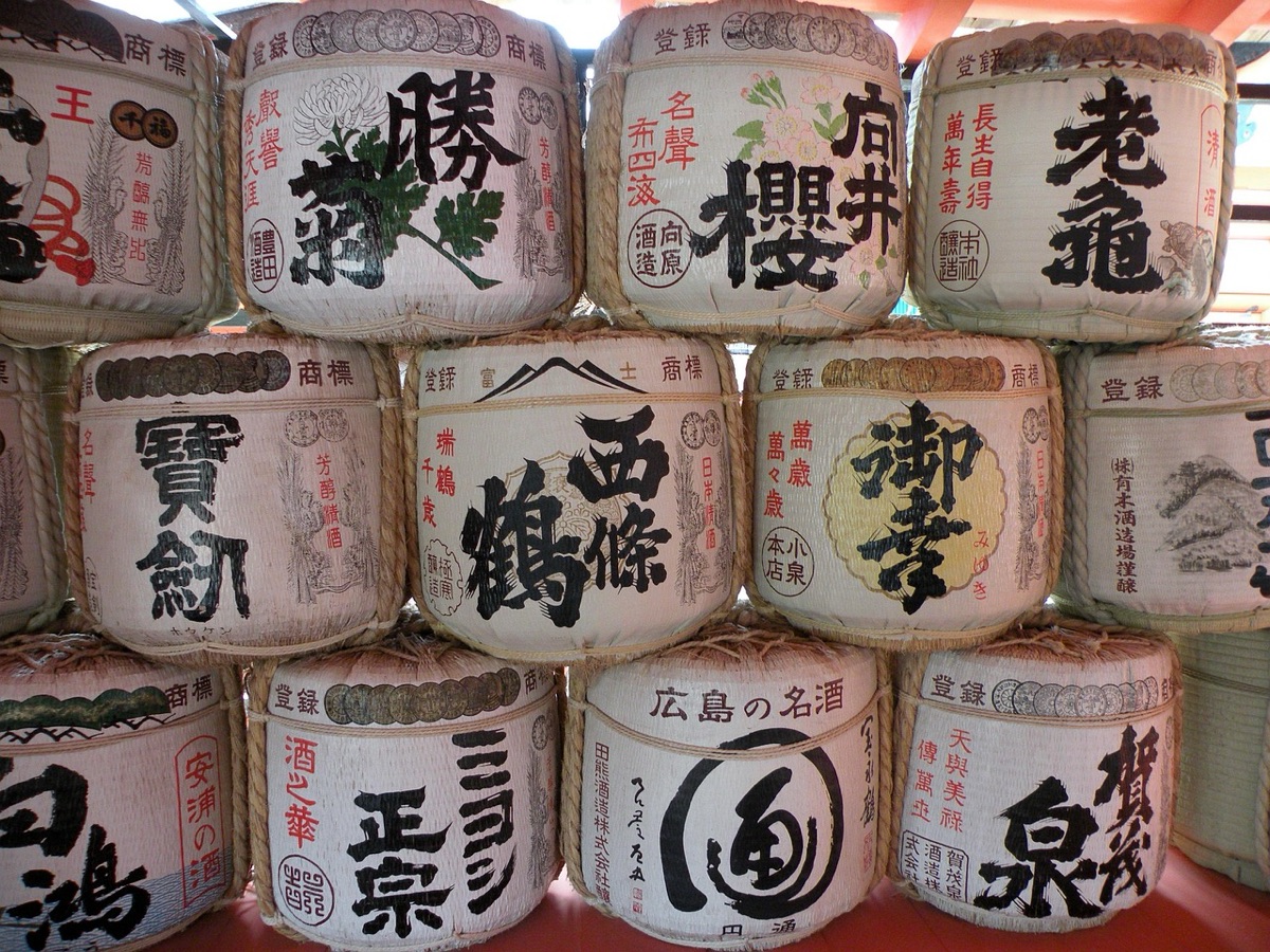 bottiglia di sake giapone